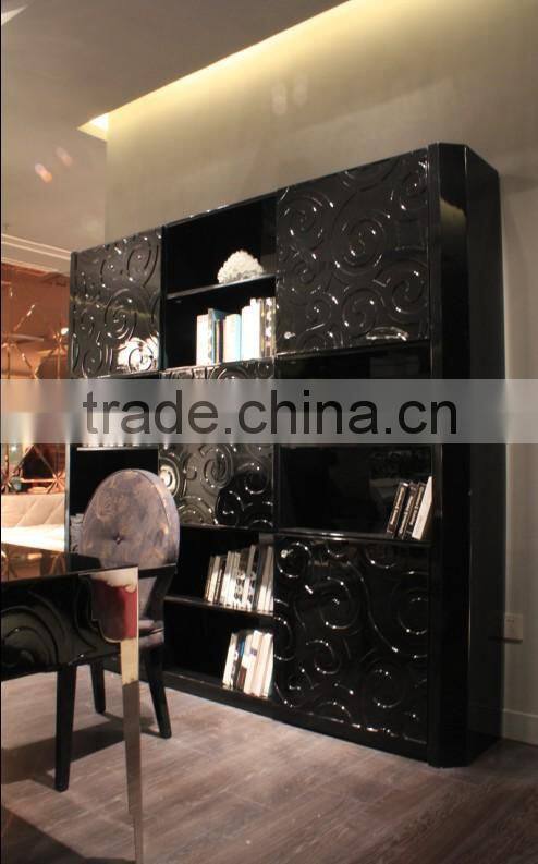 Black high glossy dresser with mirror (LS-217)