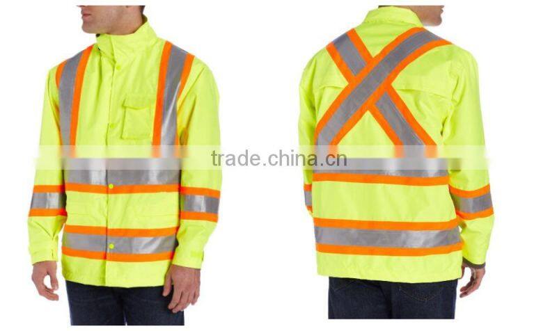 Hi-vis sleeves waterproof jacket reflective security jacket