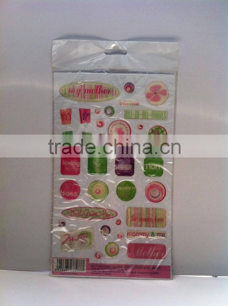 China factory custom epoxy sticker