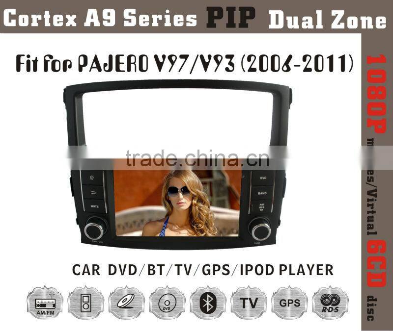 7inch HD 1080P BT TV GPS IPOD Fit for Mitsubishi pajero 2006-2012 car dvd car radio with gps