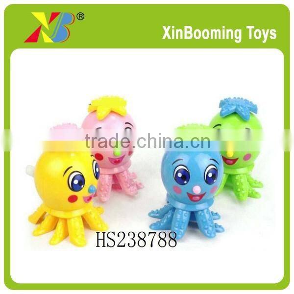 Plastic wind up octopus toy