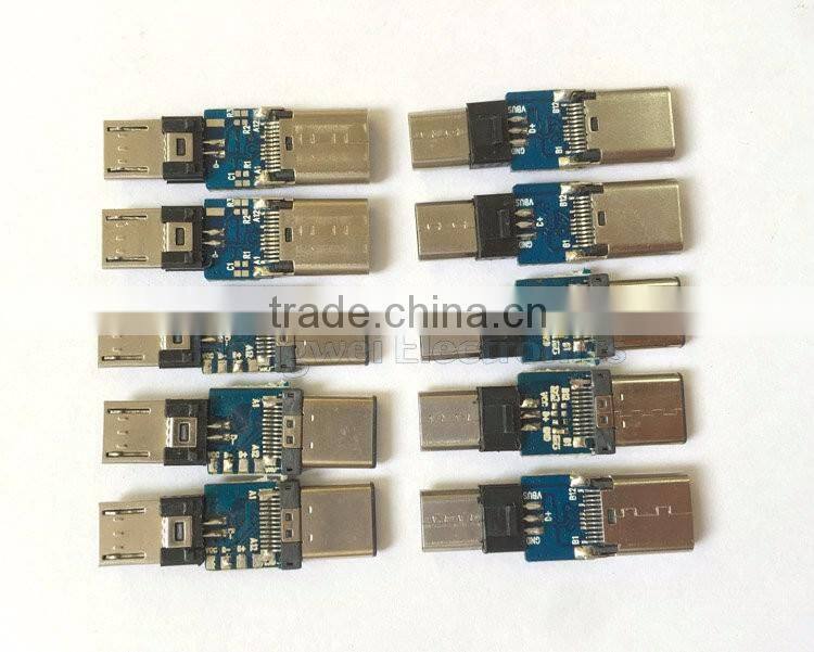 Customize Type C extension adapter type C male to Micro USB male