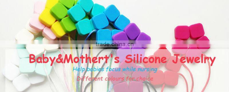 Hot Selling Hot Pink Silicon Beads Necklace Jewellery Sets