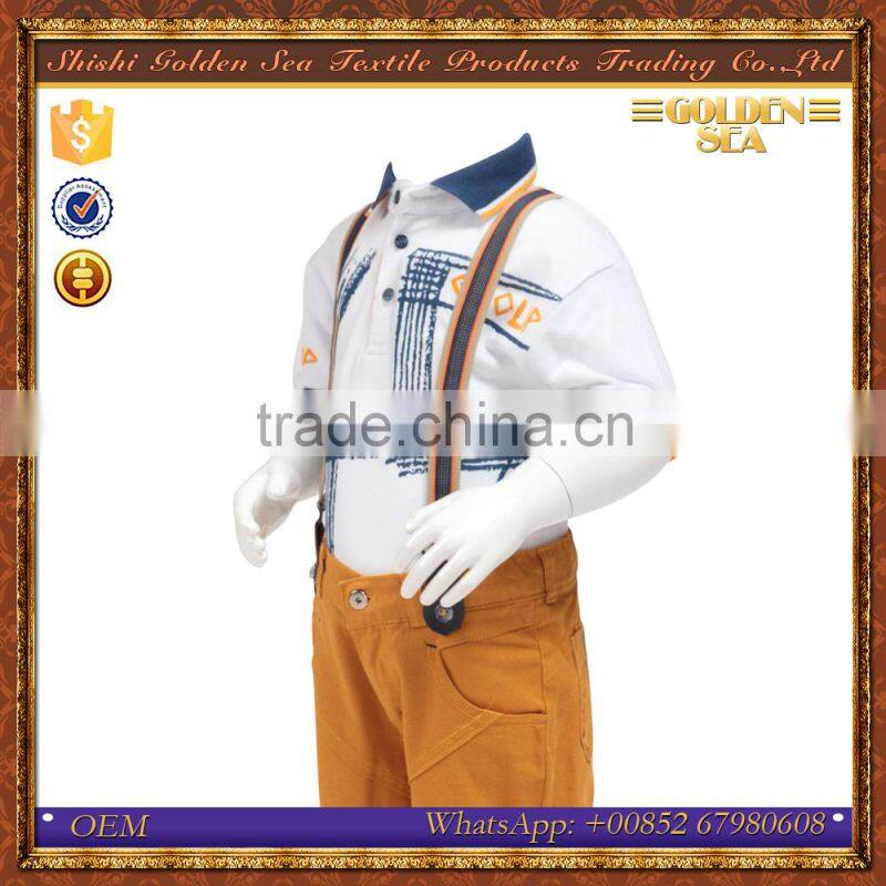 Summer three-pieces overalls baby boy suit