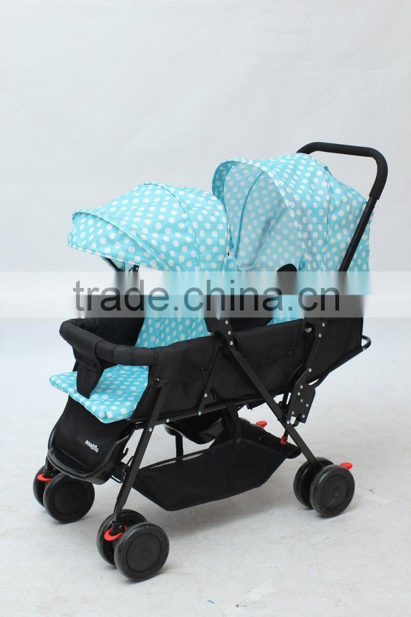Foldable fashion twins baby stroller/baby carriage/pram/baby carrier/pushchair with new design