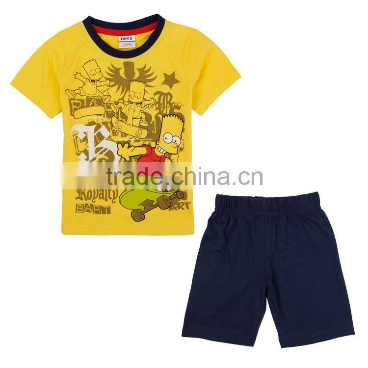 (CD4815) wholesale 18M-6Y casual children sets china factory kids t-shirt and short sets