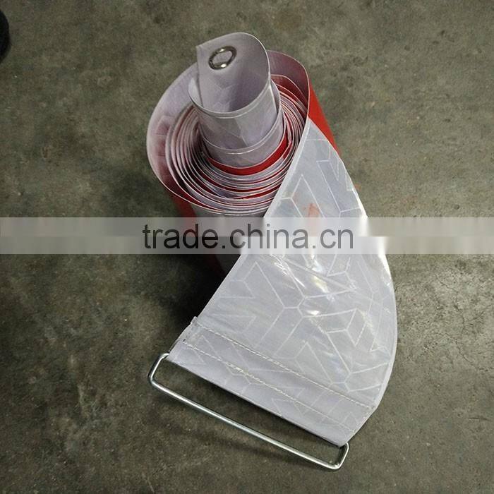 reflective advertising tape with metal button with arrow shape