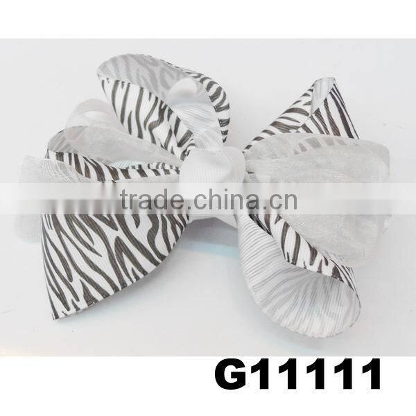 fashion big dot fabric hair ribbon bows with metal button