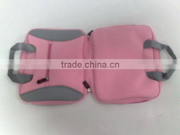 Promotional factory custom sales laptop bags alibaba china market, pink high quality fashion laptop bags