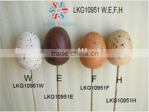 2014 Hot Sale Artificial Polyster Easter Egg With Stem For Christmas And Home Decoration