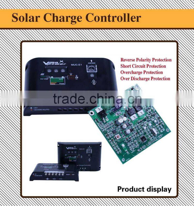 24v 80A PWM LCD solar charge Controller with USB