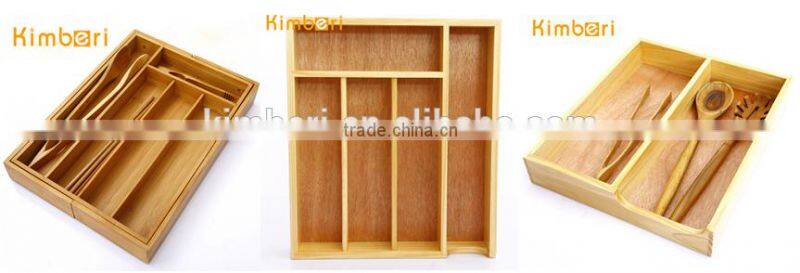 100% recycled bamboo kitchen cultery storage tray