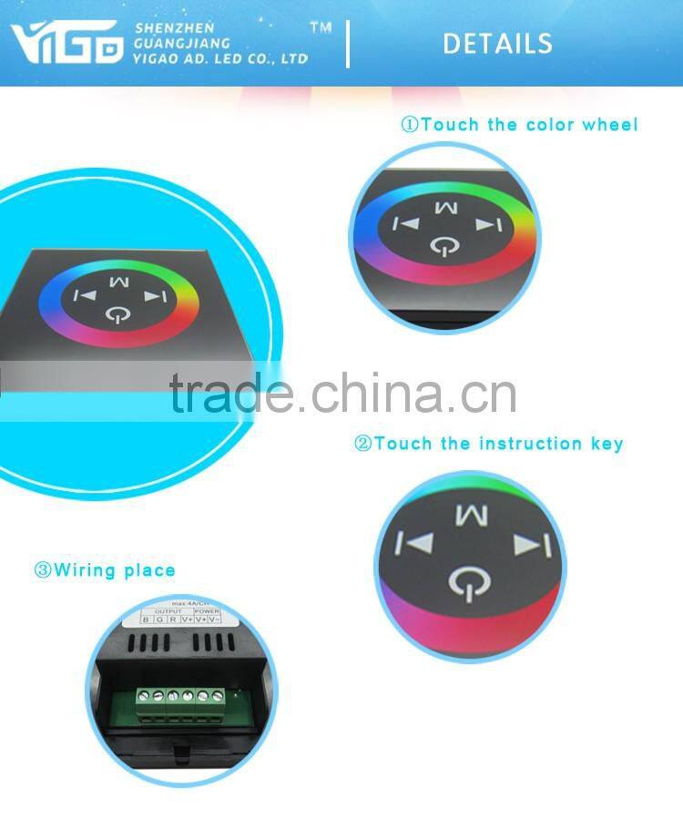 LED RGB RF controller touch remote