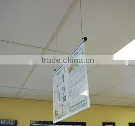 22" 36" size customized aluminum poster hanger ceiling snap rails A0/A1/A2/A3/A4