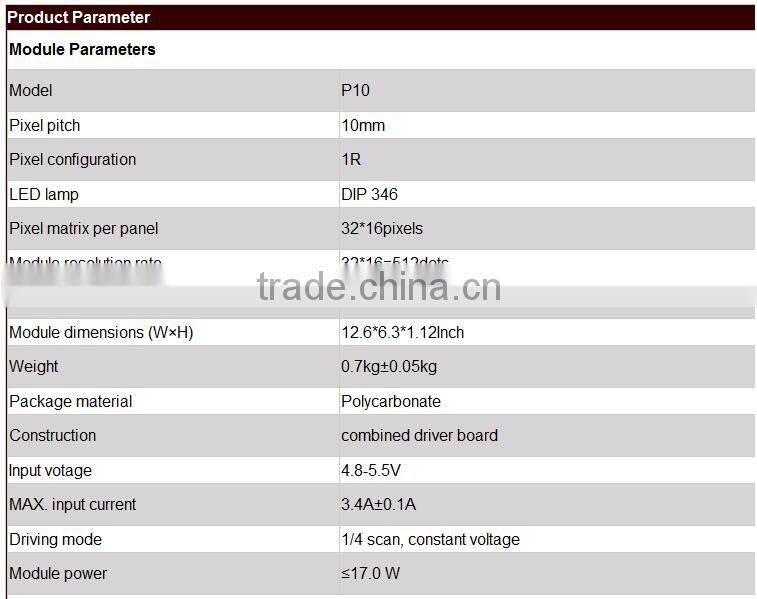 p10 led display screen sign board for outdoor text display from China alibaba
