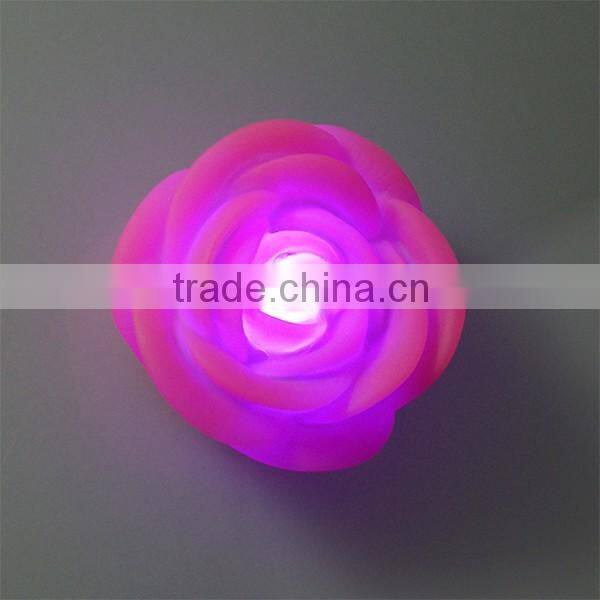 Colorful Romantic Rose Flower Vase Light