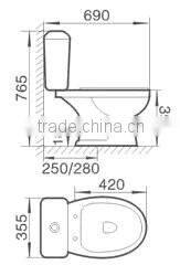 New products on china market that toilet suite and automatic toilet flush