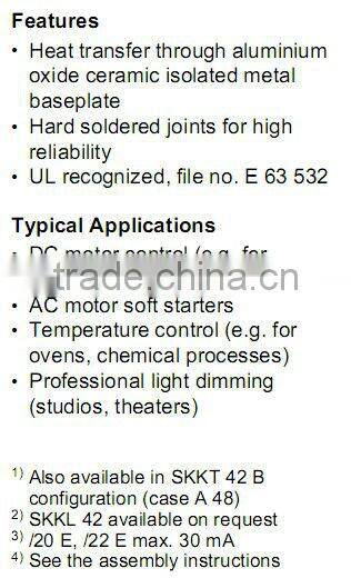 SKKT57-16E common thyristor module