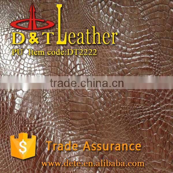 nature leather feeling snake pu synthetic leather high quality