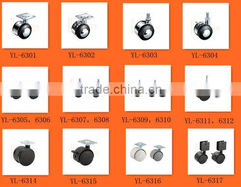 new plate clear transparent PU caster wheel