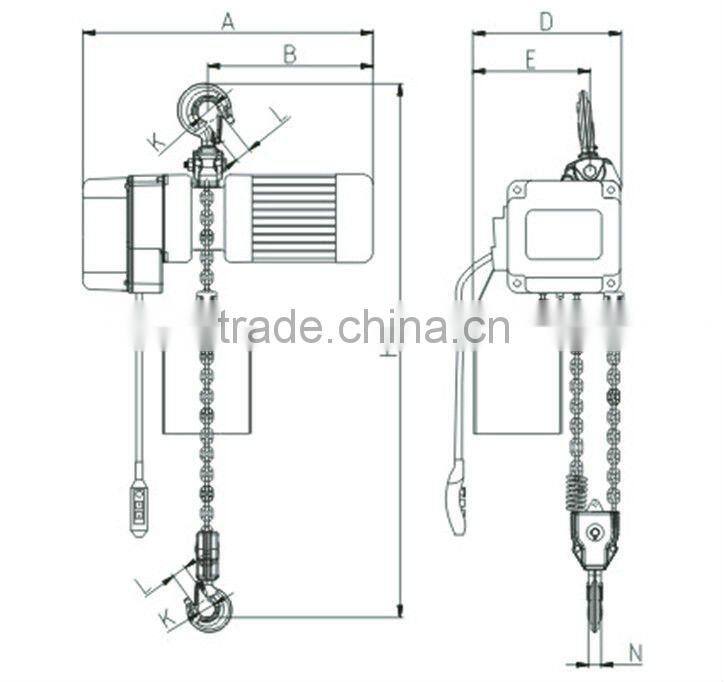 electric chain hoist with hook similar kito