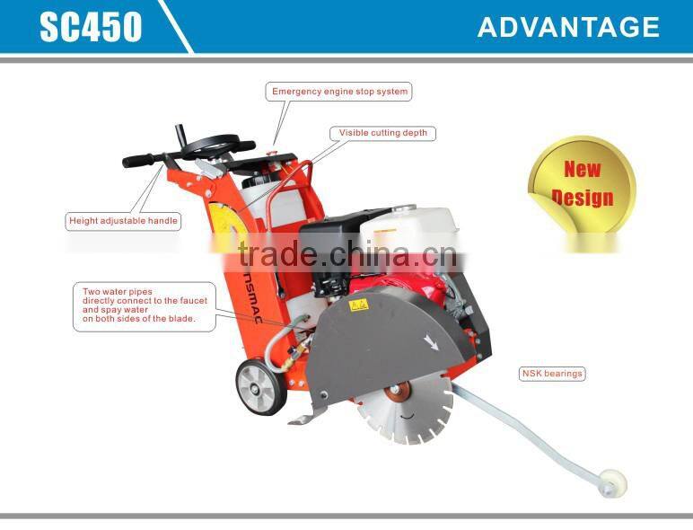 gasoline powered road used hand held concrete cutting saw