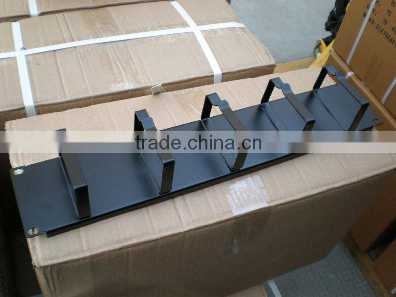 1U RACK CABLE TIDY WITH 5 RINGS