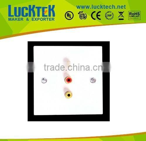 Audio Visual Stereo RCA outlet wall plate