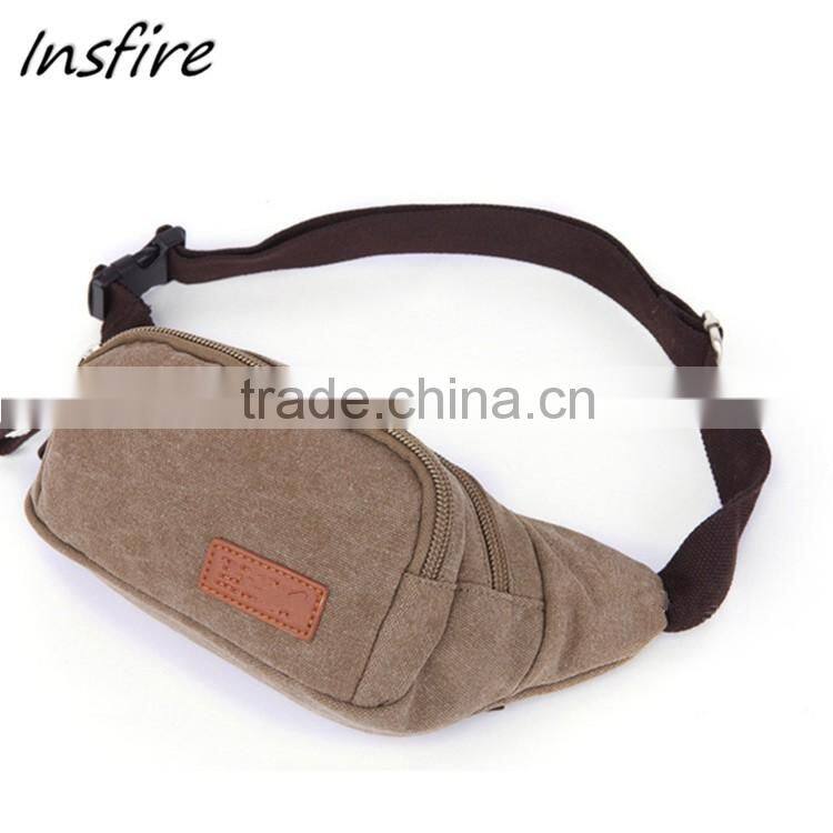 2016 outdoor waist bag fashionable classical canvas waist leg bag