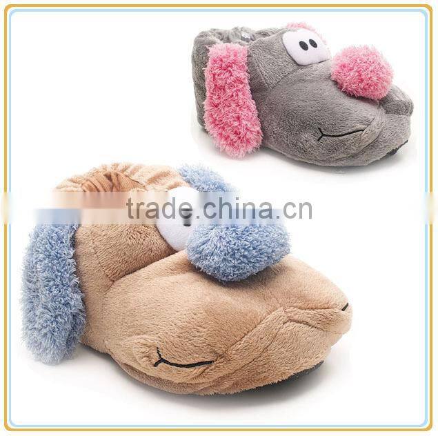 2015 children animal plush cotton shoes slip-on unisex indoor shoes
