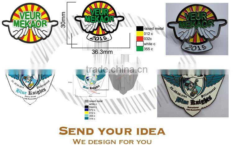 2015 hot sale custom medal with colour ribbon for senior cadre