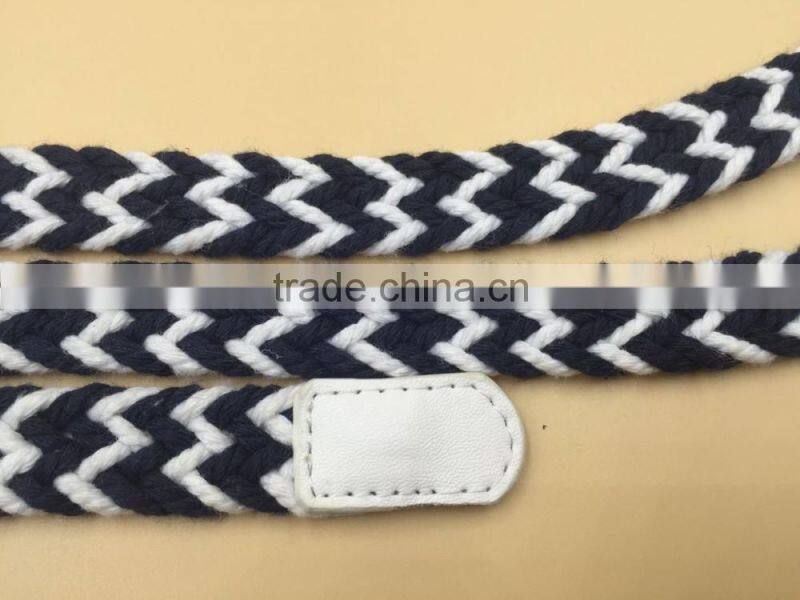 Double D Rings rope belt with PU covered