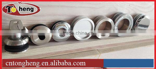 Stainless steel polished recessed and flush shower door cup pull