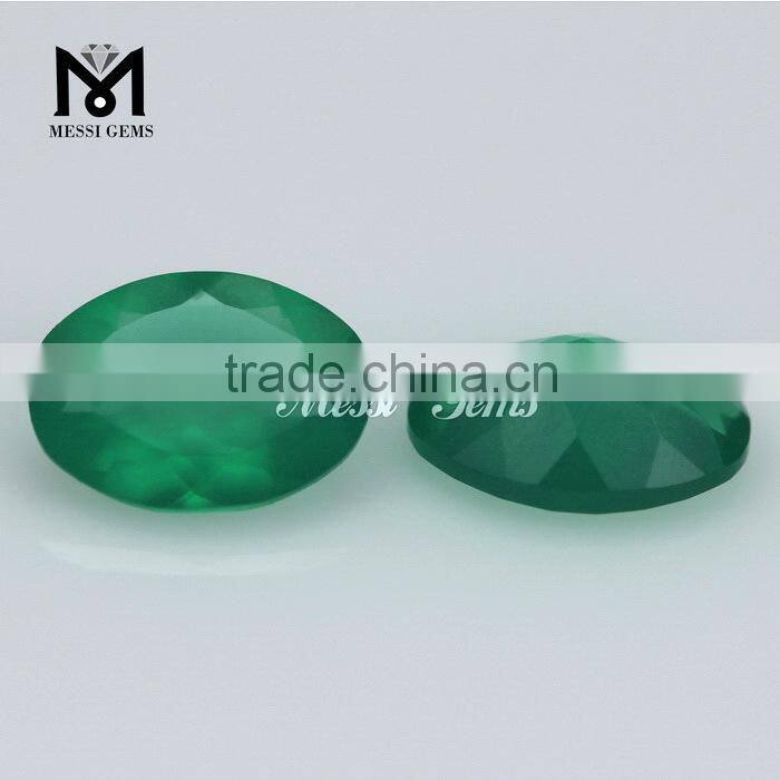 2015 Top Quality Gemstone Green Oval Cut 5 x 7 Synthetic Glass