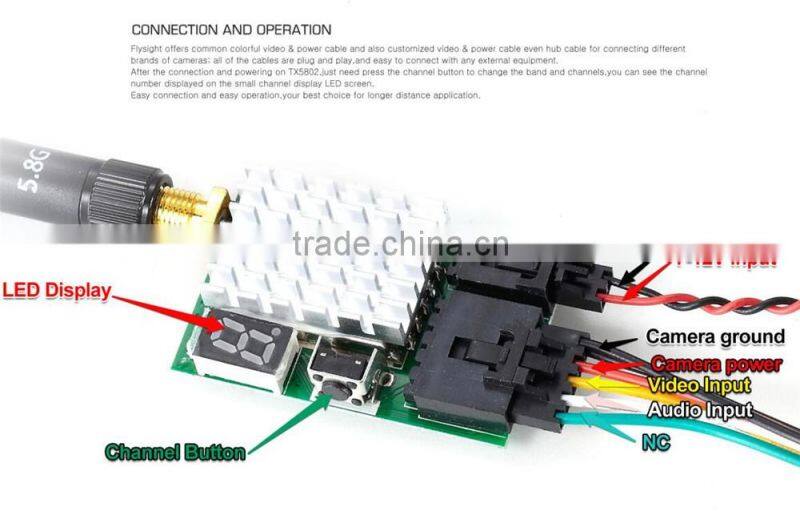 G2909 flysight TX5802 5.8GHz 200mW Wireless AV fpv Transmitter av sender for rc drone