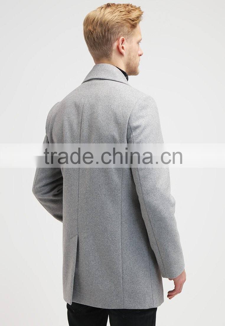 2016 OEM design high quality men custom made wool coat