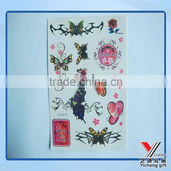 2015 new design Water transfer temporary metallic tattoo sticker for luxury woman
