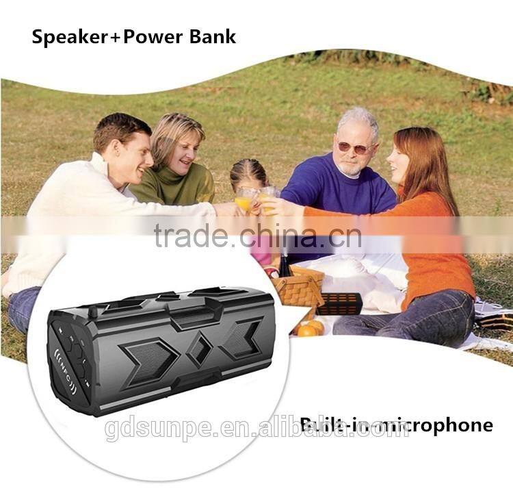 Unique Gift Ideas Rechargeable Battery NFC Waterproof Power Bank Bluetooth Speaker For Cell Phones Smartphones