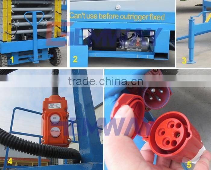 14m Movable hydraulic manual scissor lift price