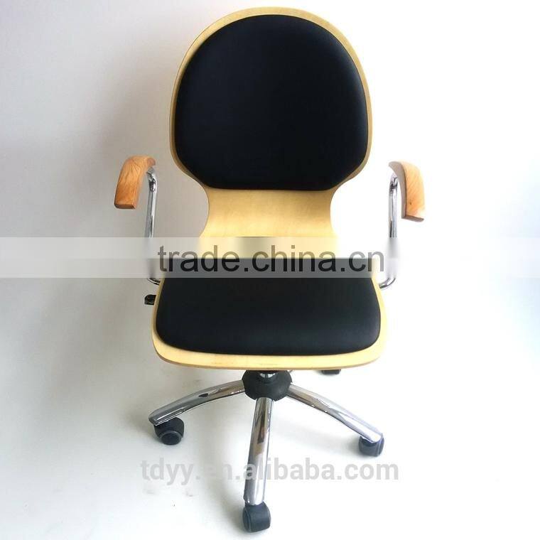 TDC-129 QVB HANGZHOU JIANDE TONGDA FIVE STAR BASE BENTWOOD SWIVEL CHAIR FOR OFFICE OFFCI CHAIR