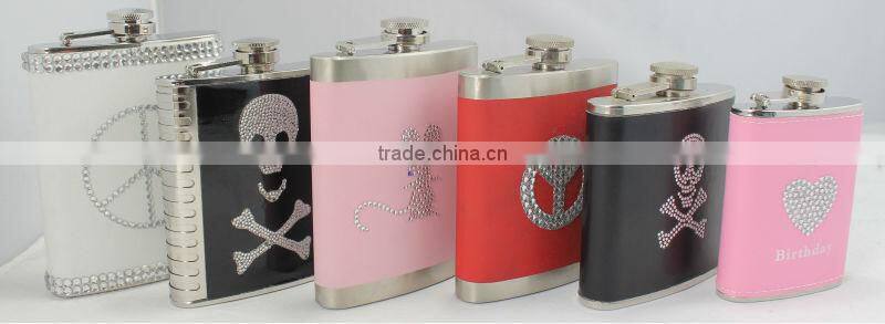 1oz mini stainless steel hip flask shaped hip flask