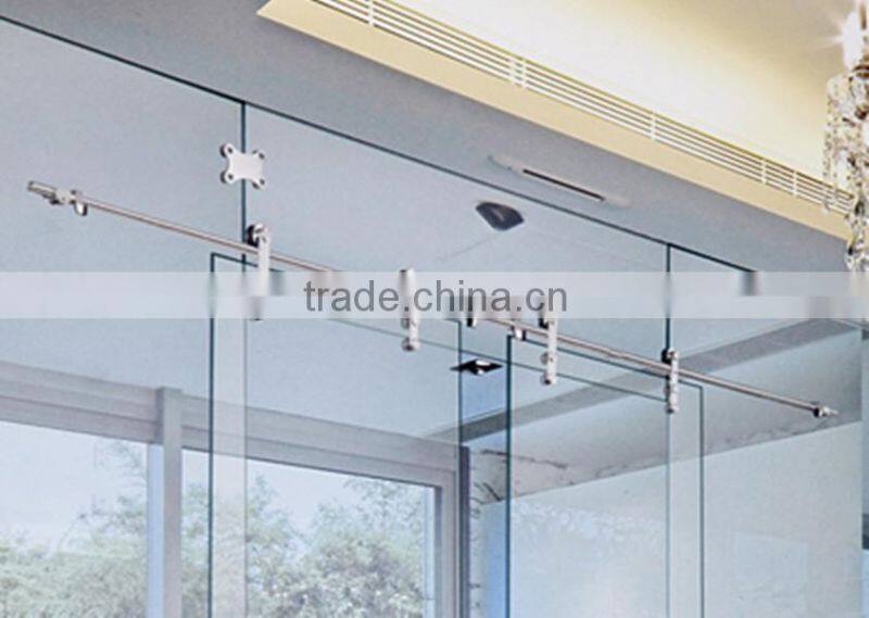 SO150.04 Stainless Steel Floor Guide Sliding Shower Glass Door Flat Type