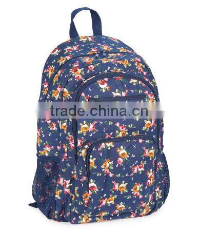 Roses Printed lady Canvas custom Backpack bag