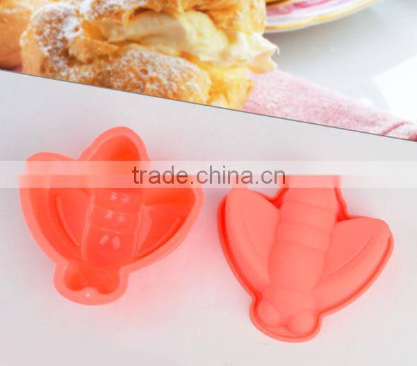 high quality bee shaped 4pcs silicone cake mould