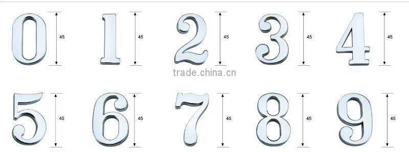 Zinc alloy house doorplate, 4 numbers door plate