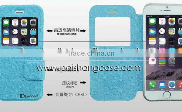 Flip leather case cover for Apple iphone 6