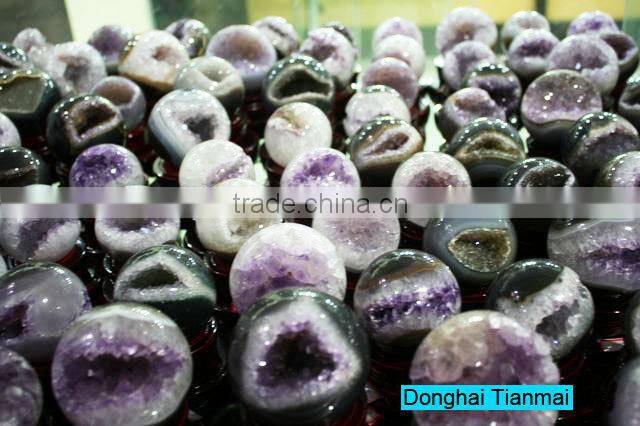 Natural Amethyst Open Smile for Fengshui / Small Amethyst Geode