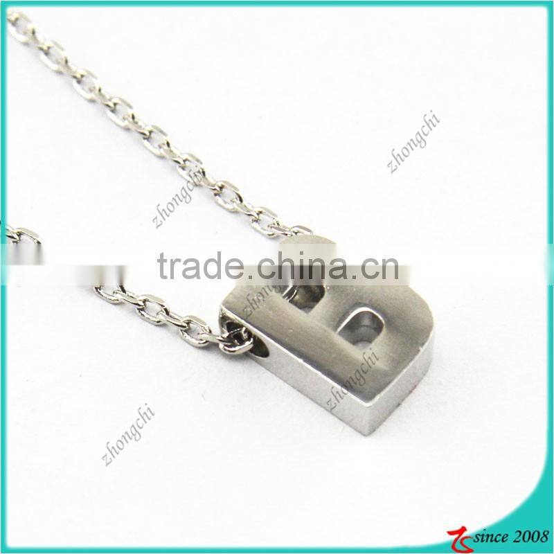 Ladies Silver 26 Letters Charm Link Chain Necklace