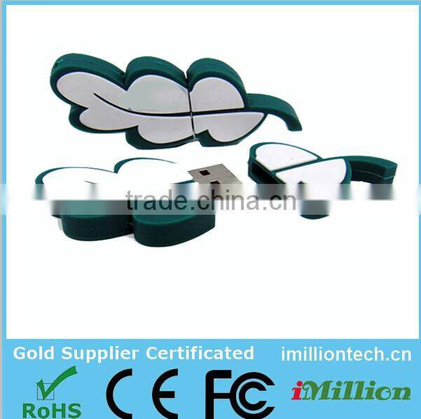 custom pvc leaf shape usb pendrive cute usb thumb drive,usb stick 4GB accept Payapl