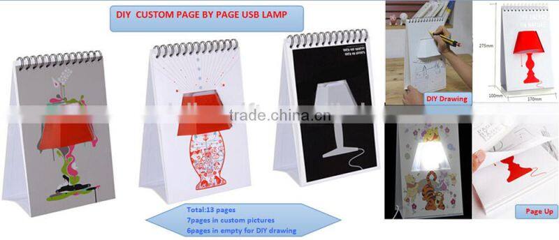 Page by Page Flip Calendar Lamp